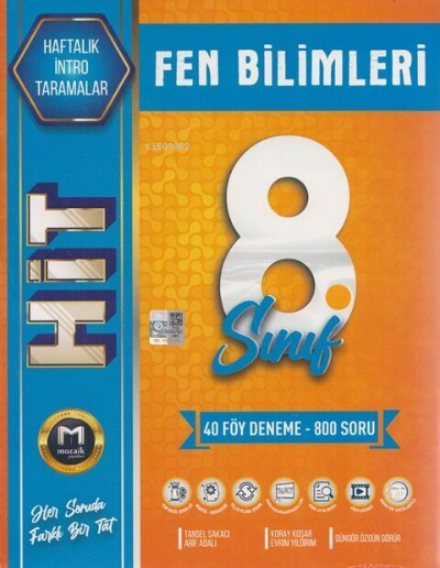 8. Sınıf Fen Bilimleri İntro Hıt 40 Deneme Mozaik Yayınları- 2023