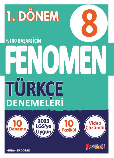 Fenomen Kitap 8. Sınıf Türkçe 1.Dönem Denemeleri (10 Deneme)