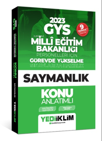 YEDİİKLİM KPSS 2023 GYS Millî Eğitim Bakanlığı Personelleri İçin Görevde Yükselme Saymanlık Soru Bankası