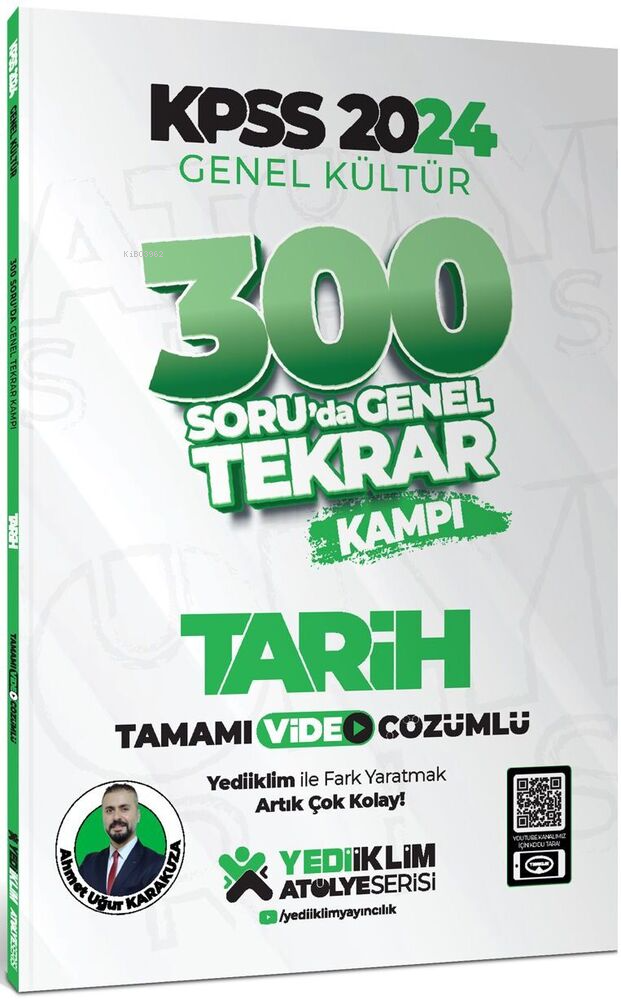 Yediiklim 2024 KPSS Genel Kültür Tarih 300 Soruda Tamamı Video Çözümlü Genel Tekrar Kampı