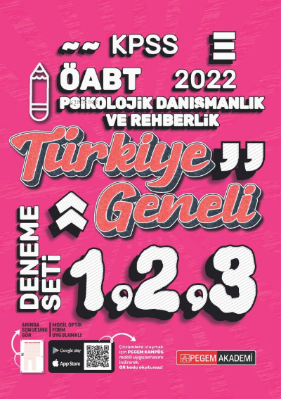  2022 KPSS ÖABT Psikolojik Danışma ve Rehberlik Türkiye Geneli 123 (3lü Deneme) | 2022 KPSS ÖABT Psikolojik Danışma ve Rehberlik Türkiye Geneli 123 (3lü Deneme) | Kolektif | Pegem Akademi Yayıncılık | 9780202148908 