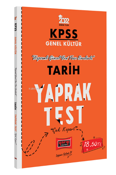  2022 KPSS Lisans GK Tarih Yaprak Test | Kolektif | Yargı Yayınevi | 9786254423833 | 