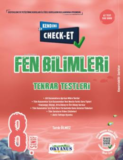  8 Sınıf Kendini Check Et Fen Bilimleri Soru Bankası | Kolektif | Okyanus Yayınları (Hazırlık) | 9786257434058 | 