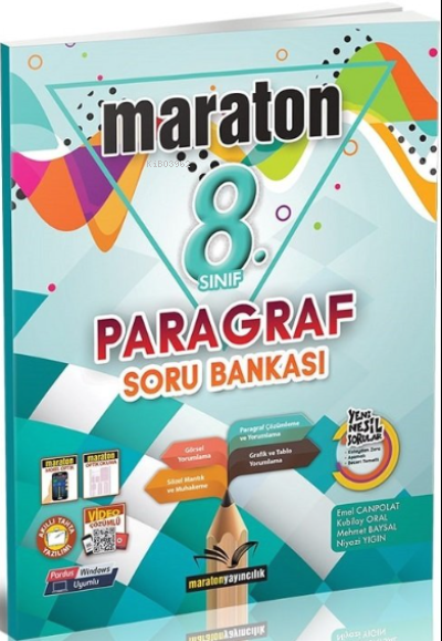  Maraton Yayıncılık Maraton 8Sınıf Paragraf Soru Bankası | Kolektif | Maraton Yayıncılık | 9786257225052 | 