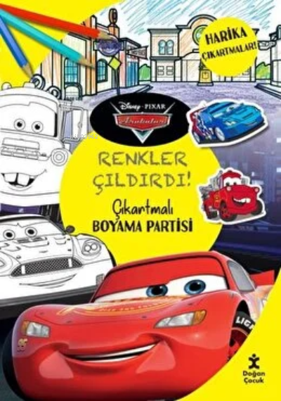 Dısney Pıxar Arabalar Renkler Çıldırdı Çıkartmalı Boyama Partisi
