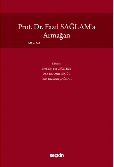  Prof Dr Fazıl Sağlama Armağan | Prof Dr Fazıl Sağlama Armağan | Ece Göztepe | Ozan Ergül | Selda Çağlar | Seçkin Yayıncılık | 9789750282560 