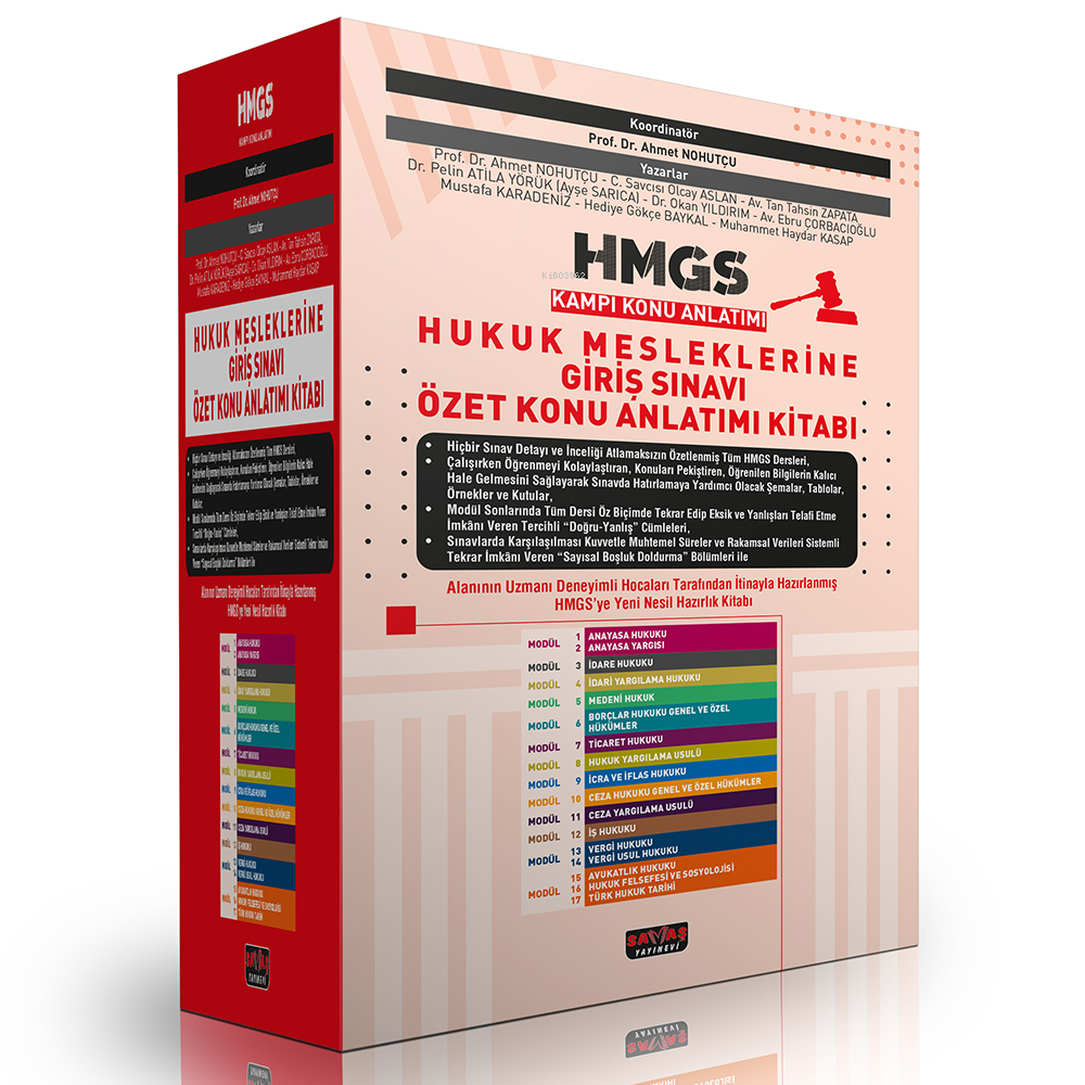Savaş 2024 HMGS Kampı Hukuk Mesleklerine Giriş Sınavı Özet Konu Anlatım Kitabı