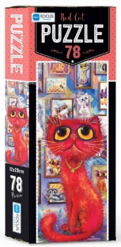 Blue Focus Red Cat – Puzzle;78 Parça