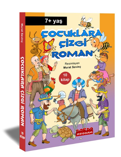 Çocuklara Çizgi Roman (Renkli Resimli 10 Kitap set) 7+Yaş