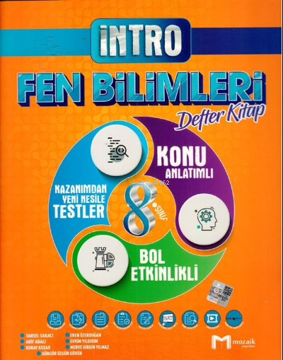 8.Sınıf Mozaik İntro Defter Fen Bilimleri - 2022