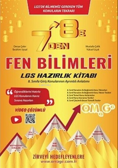  7 den 8 e LGS Fen Bilimleri Hazırlık Kitabı | Kolektif | Omega (Hazırlık) | 9786257195133 | 
