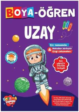  Boya Öğren Uzay | Boya Öğren Uzay | Abdullah Karaca | Boyama Zamanı | 9786258482423 