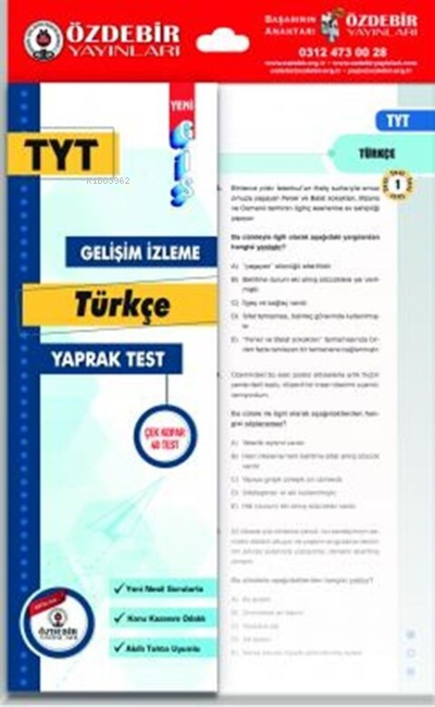 Özdebir TYT Türkçe Gis Yaprak Test