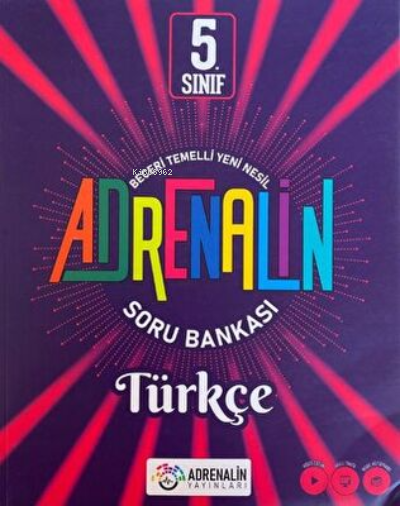  Adrenalin Yayınları 5Sınıf Türkçe Soru Bankası | Kolektif | Adrenalin Yayınları | 9786057386878 | 