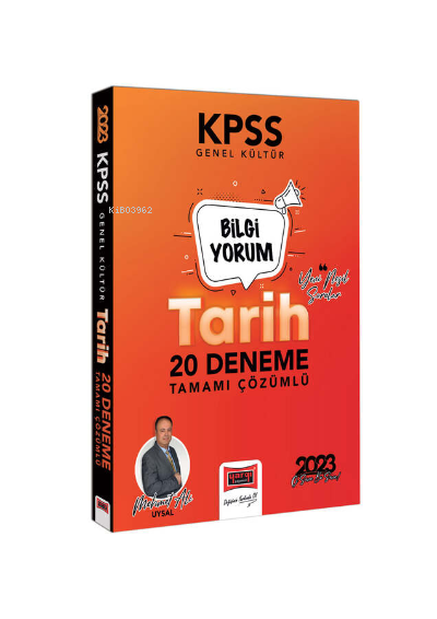  2023 KPSS Genel Kültür Tarih Bilgi Yorum Tamamı Çözümlü 20 Deneme | Mehmet Ali Uysal | Yargı Yayınevi | 9786254217036 | 