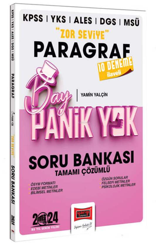 Yargı 2024 KPSS YKS MSÜ Bay Panik Yok Paragraf Zor Seviye Tamamı Çözümlü Soru Bankası