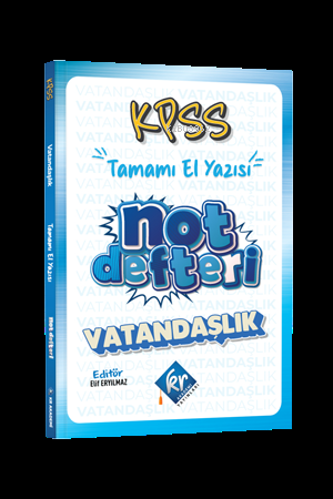 KR Akademi KPSS Vatandaşlık El Yazısı Konu Anlatım Defteri