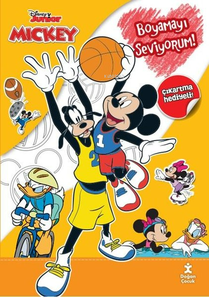 Disney Junior Mickey;Boyamayı Seviyorum! Çıkartma Hediyeli!