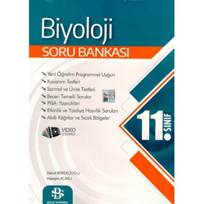  11 Sınıf Biyoloji Soru Bankası | 11 Sınıf Biyoloji Soru Bankası | Kolektif | Bilgi Sarmal | 9786257905626 