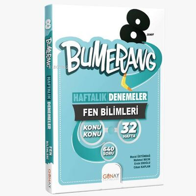 Günay 8.Sınıf LGS Bumerang 32 Haftalık Fen Bilimleri Denemeleri