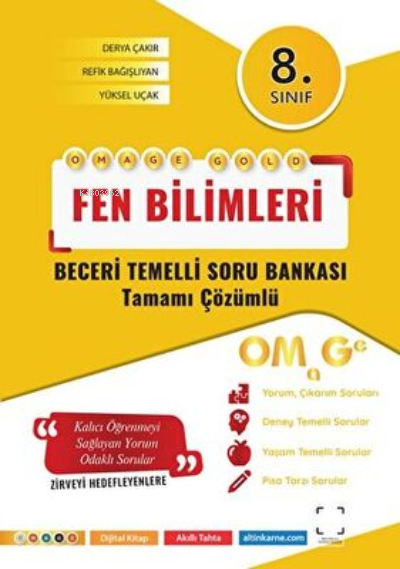  Omage 8 Sınıf Gold Fen Bilimleri Soru Bankası | Derya Çakır | Omage Yayınları | 9786257195003 | 
