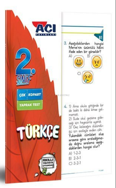 Açı Yayınları 2.Sınıf Türkçe Çek Kopart Yaprak Test