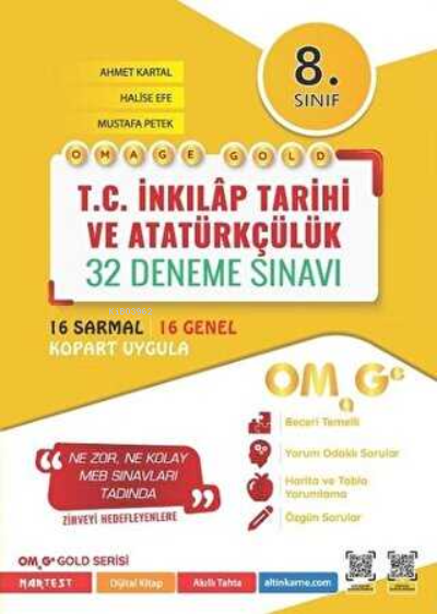 8. Sınıf Omage Gold T.C. İnkılap Tarihi Ve Atatürkçülük 32 Deneme Sınavı