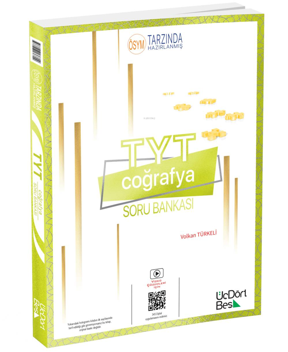 Üç Dört Beş Yayınları TYT Coğrafya Soru Bankası