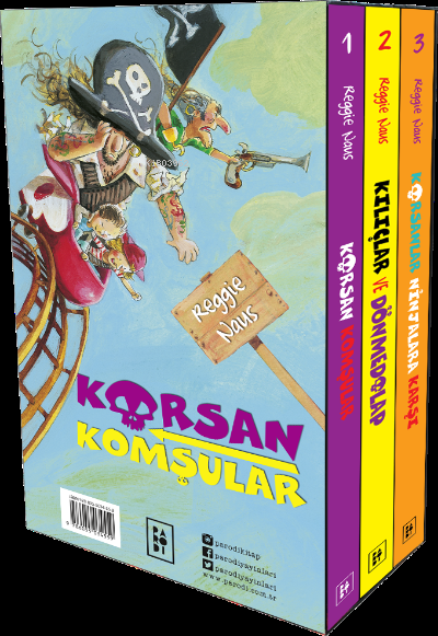  Korsan Komşular Serisi (3 Kitap Kutulu Set Bayi) | Korsan Komşular Serisi (3 Kitap Kutulu Set Bayi) | Reggie Naus | Yüksel Yokolma | Sibel Erdal | Parodi Bayilik | 8690101757563 