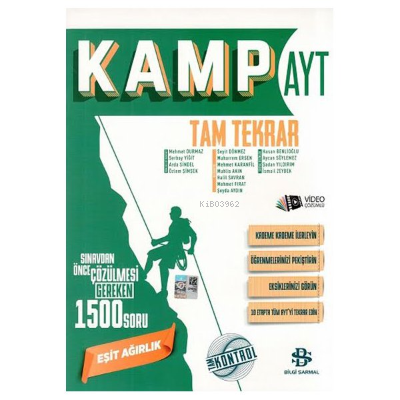  AYT KAMP Eşit Ağırlık Tam Tekrar | AYT KAMP Eşit Ağırlık Tam Tekrar | Kolektif | Bilgi Sarmal | 9786057532879 