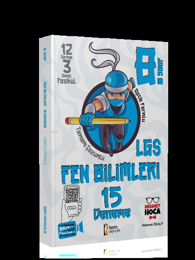  İsem 8 Sınıf Fen Bilimleri 15 Deneme | Mehmet Özalp | İsem Yayıncılık (Hazırlık) | 9786052867112 | 