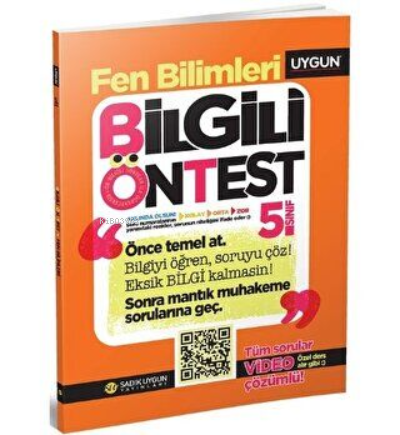  5Sınıf Bilgili Ön Test Fen Bilimleri | 5Sınıf Bilgili Ön Test Fen Bilimleri | Kolektif | Sadık Uygun Yayınları | 9786257178044 