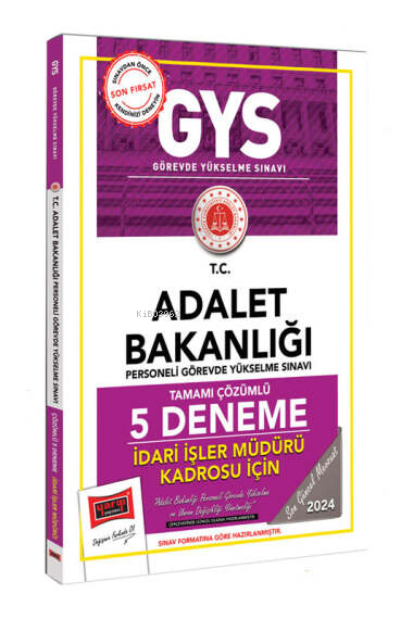  Yargı Yayınları 2025 Adalet Bakanlığı Tamamı Çözümlü İdari İşler Müdürü Kadrosu İçin 5 Deneme | Yargı Yayınları 2025 Adalet Bakanlığı Tamamı Çözümlü İdari İşler Müdürü Kadrosu İçin 5 Deneme | Yargı Yayınevi Komisyon | Yargı Yayınevi | 9786253703561 