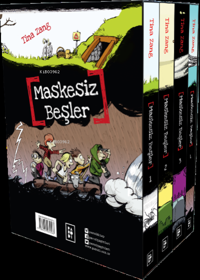  Maskesiz Beşler Serisi (4 Kitap Kutulu Set Bayi) | Maskesiz Beşler Serisi (4 Kitap Kutulu Set Bayi) | Tina Zang | Sibel Erdal | Kemal Dikilikaya | Köksal Şaka | Parodi Bayilik | 8690101757549 
