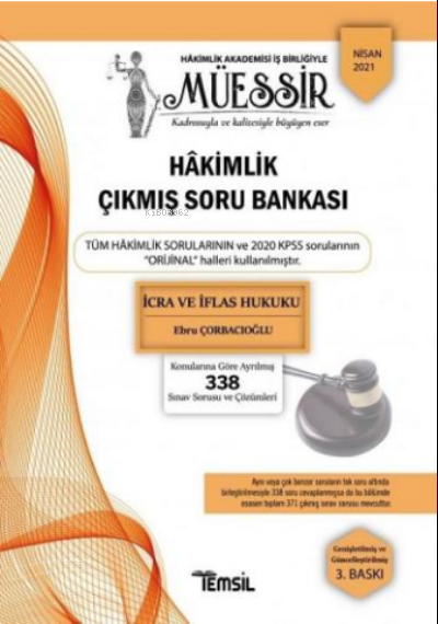  MÜESSİR İcra ve İflas Hukuku Çıkmış Soru Bankası Çözümlü | Kolektif | Umuttepe Yayınları | 9789796543217 | 