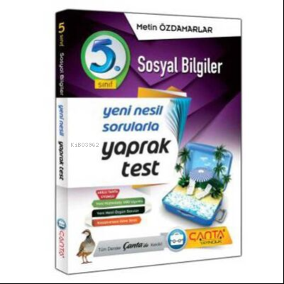  Çanta 5Sınıf Yaprak Test Sosyal Bilgiler 2019 14 90 | Çanta 5Sınıf Yaprak Test Sosyal Bilgiler 2019 14 90 | Metin Özdamarlar | Çanta Yayınları | 9786057821515 