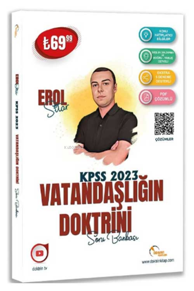  2023 KPSS Vatandaşlığın Doktrini Vatandaşlık Soru Bankası Video Çözümlü | 2023 KPSS Vatandaşlığın Doktrini Vatandaşlık Soru Bankası Video Çözümlü | Erol Sitar | Doktrin Yayınları | 9786257465229 