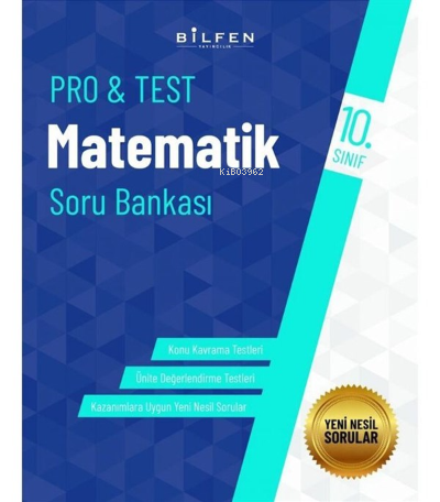 Bilfen Yayıncılık 10. Sınıf Pro Test Matematik Soru Bankası