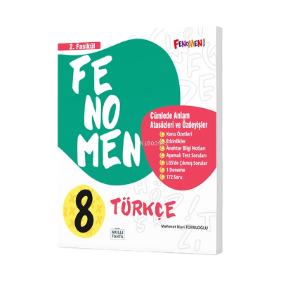  8 Türkçe 2Fasikül (Cümlede Anlam Atasözleri Ve Özdeyişler) | 8 Türkçe 2Fasikül (Cümlede Anlam Atasözleri Ve Özdeyişler) | Kolektif | Fenomen (Hazırlık) | 9786258450477 
