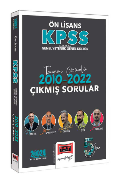 Yargı 2024 KPSS GY-GK Ön Lisans Tamamı Çözümlü 2010-2022 Çıkmış Sorular