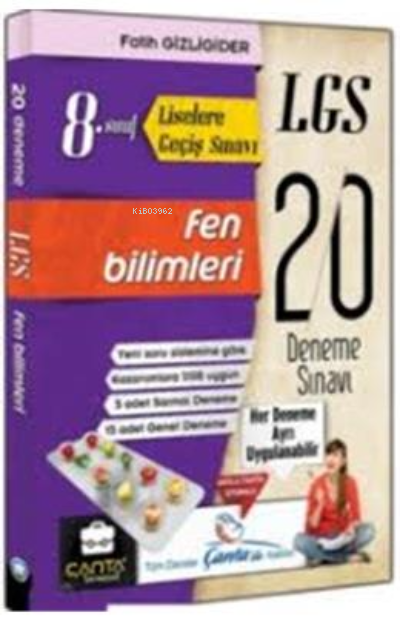 Çanta - 8.Sınıf Lgs Fen Bilimleri 20 Li Deneme Sınavı