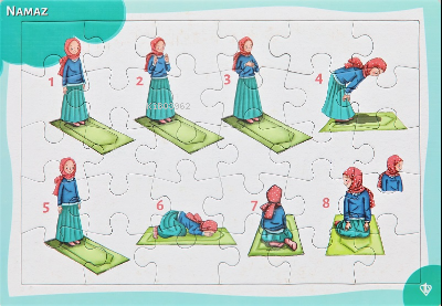 4-6 Yaş Namaz Öğreniyorum Kız 30 Parça Puzzle