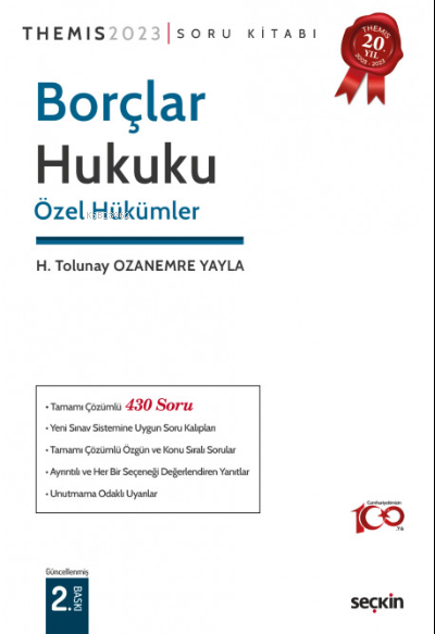  THEMIS – Borçlar Hukuku Özel Hükümler | H Tolunay Ozanemre Yayla | Seçkin Yayıncılık | 9789750283437 | 
