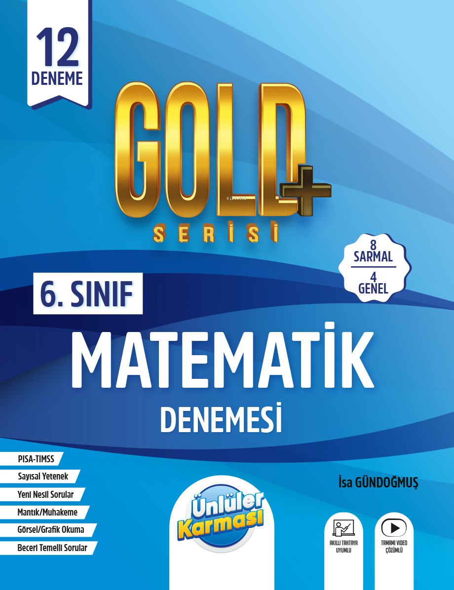  Ünlüler Karması Yayınları 6Sınıf Gold Matematik 12 Deneme | Ünlüler Karması Yayınları 6Sınıf Gold Matematik 12 Deneme | İsa Gündoğmuş | Ünlüler Karması Yayınları | 9786256529489 