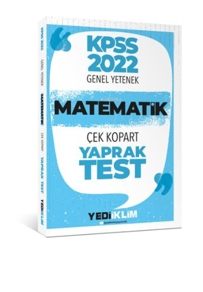 2022 KPSS Lisans Genel Yetenek Matematik Çek Kopart Yaprak Test