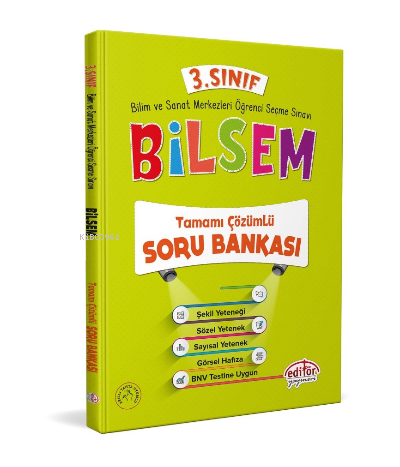 EDİTÖR 3. SINIF BİLSEM TAMAMI ÇÖZÜMLÜ SORU BANKASI
