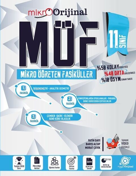 Orijinal Mikro 11. Sınıf Matematik MÖF Mikro Öğreten Fasiküller