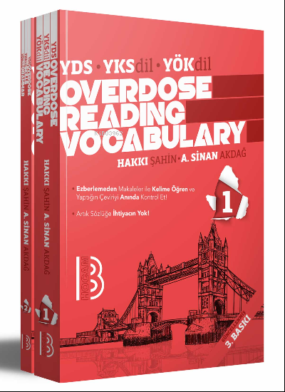  YDS YÖKDİL YKSDİL Overdose Reading Vocabulary (Set) | Hakkı Şahin | A Sinan Akdağ | Benim Hocam Yayınları | 9786258011517 | 