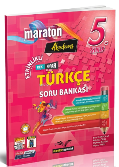 Maraton Akademi 5.Sınıf Etkinlikli Türkçe Soru Bankası