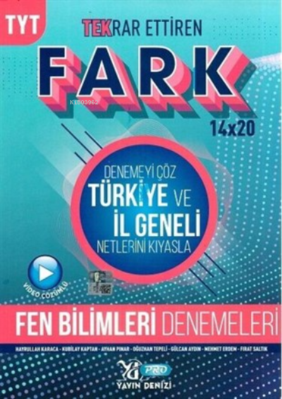  Yayın Denizi Tyt Pro Fark Deneme Fen Bilimleri  2021 | Yayın Denizi Tyt Pro Fark Deneme Fen Bilimleri  2021 | Kolektif | Yayın Denizi | 9786051973838 